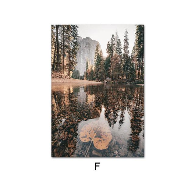 Природный пейзаж, интерьерные картины, утренний восход солнца, горное озеро, холст, постер, скандинавский настенный художественный принт, украшение галереи, картина