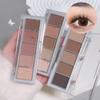 New 5-Color Contour Eyeshadow Palette - Affordable Matte Brown Neutral Tones for Beginners, Daily Makeup, Eye Base