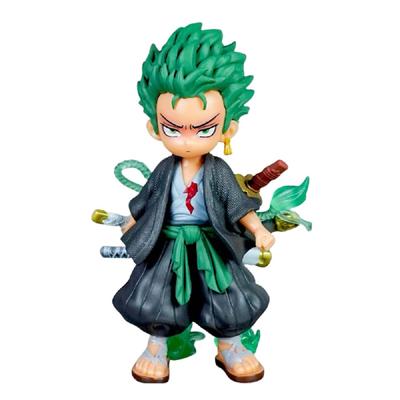 Q-версия Зоро аниме-статуэтка Зоро-герой One Piece Ророноа Зоро примерно 15 см ПВХ фигурка [б/у]