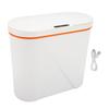 15L Automatic Trash Can Rechargeable Smart Minimalist Garbage Can with Essential Oil Diffuser for Bathroom Kitchen White