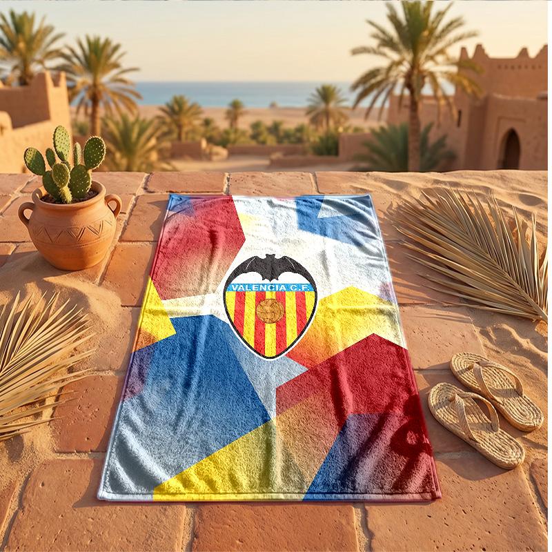 Valencia FC Print Microfiber Beach Towel Quick Dry Absorbent Large Towel For Beach Swimming Travel