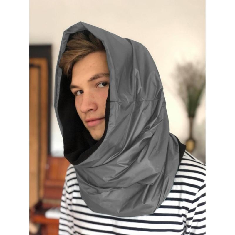 Взрослый хлопковый платок для улицы, зимний теплый стеганый головной убор, шаль с капюшоном, ветрозащитная шапка-пуховик, унисекс, повседневный головной убор