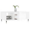  Coffee Table, High Gloss White, 90x50x36.5 Cm