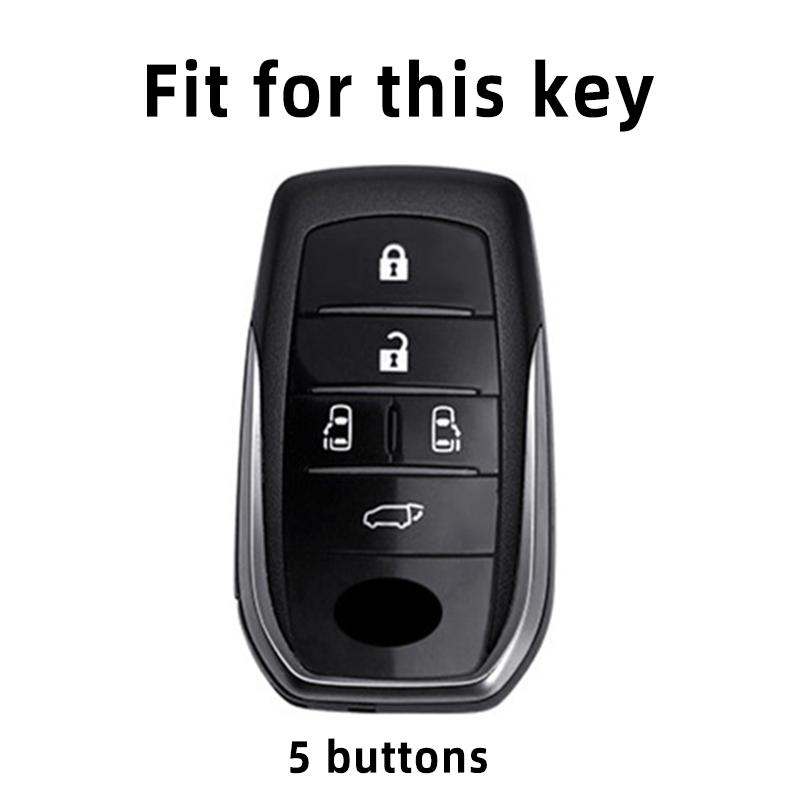 Автомобильный брелок с 5 кнопками для Toyota Hilux Fortuner Land Cruiser Prado Camry Coralla Crown RAV4 Highland LC TLK Yaris TPU, чехол для ключей от машины