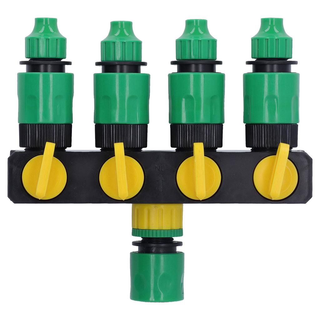 Разветвитель для водяного шланга Материал АБС 4-ходовой Нержавеющий Прочный Разветвитель для садового полива для