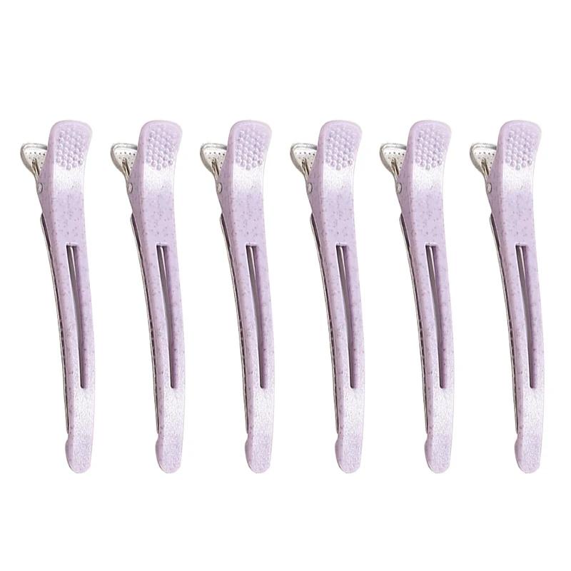 6pcs Hair Clip Set Professional Hairdressing Salon Hairpins Non-slip Crocodile DIY Alligator Clips Home Barber Hair Stylig Tools