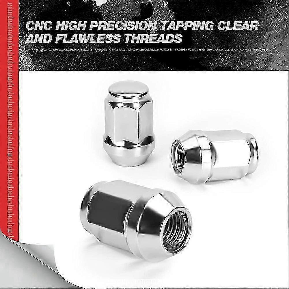 24PCS 12X1.5 Lug Nut Closed End Bulge Acorn Cone Lugnuts, for 2007-2022 Cruiser,2001-2007 Sequoia S