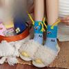 Women's Autumn and Winter Warm Socks, Thick Socks, Coral Fleece, Thickened Fleece, Sleep Socks, Home Floor Socks, Cartoon and Funny