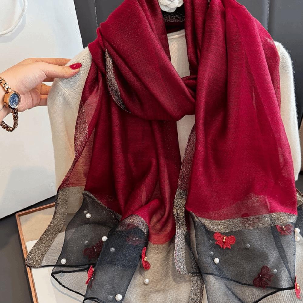 Bow Thin Silk Scarf Korean Lace Scarf Wraps Fashion Women Hijab Shawls Lady