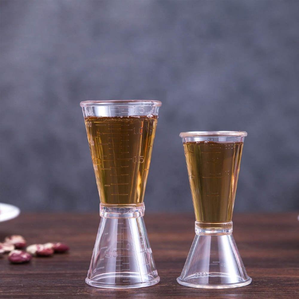 Двойная мерная кружка из смолы для коктейлей, прозрачный джиггер для коктейлей, магазин молочного чая