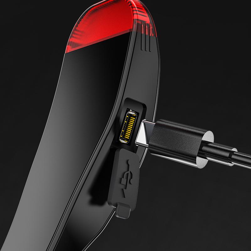 COB LED HeadLamp Type-C USB Rechargeable Headlight Multifunction Light Portable Head Flashlight Lamp Tail White & Red Light