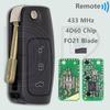 DR Original PCB 4D60/4D63 315/433MHz HU101/FO21 Car Remote Control Flip Key For Ford Focus Fusion Mondeo Galaxy Transit Fiesta