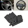 Мягкий перфорированный кожаный чехол для VW Golf 2009 Passat B5 Polo для Seat Leon 1999-2015, ручное шитье, накладка на руль автомобиля