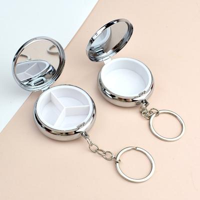 Мини-металлический футляр для ювелирных изделий Брелок Портативный футляр для таблеток Кулон Брелок Маленький держатель для ценностей для любителей моды