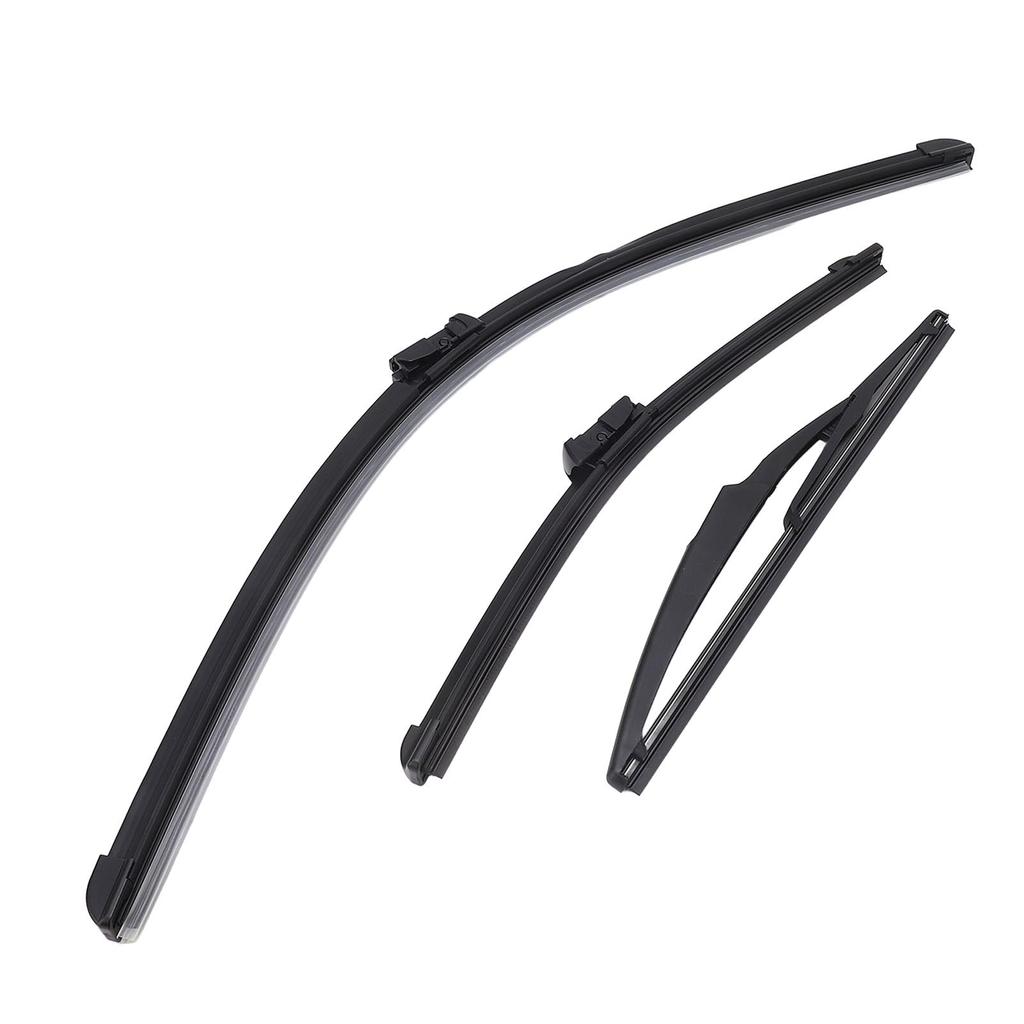 Wiper Blade Set Front Rear Windscreen Wiper Blade Rubber ABS Easy To Install Replacement for Fiat 500 500C 500L 2009-2023