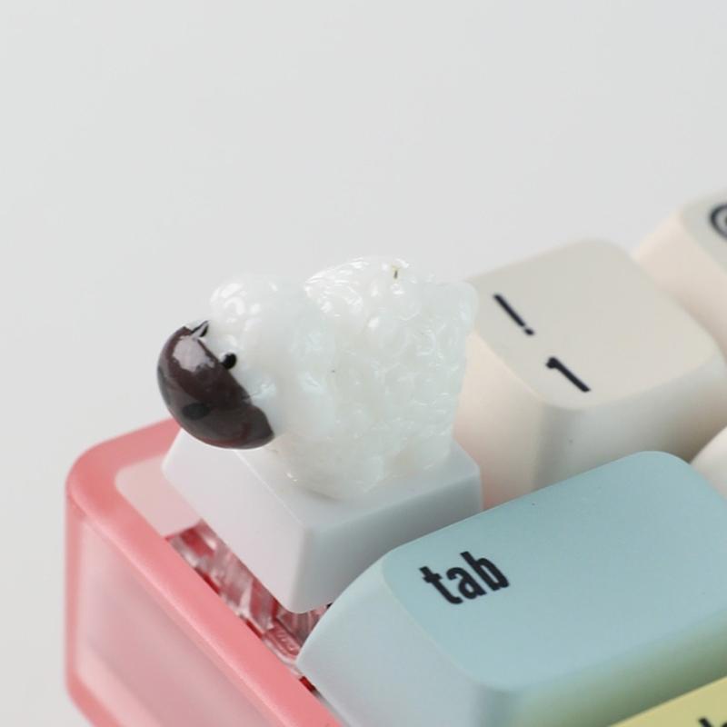 3D Resin Keycap Unique Lamb Desiging with Translucently Base for Mechanical Keyboards ESC Keycaps Collectors