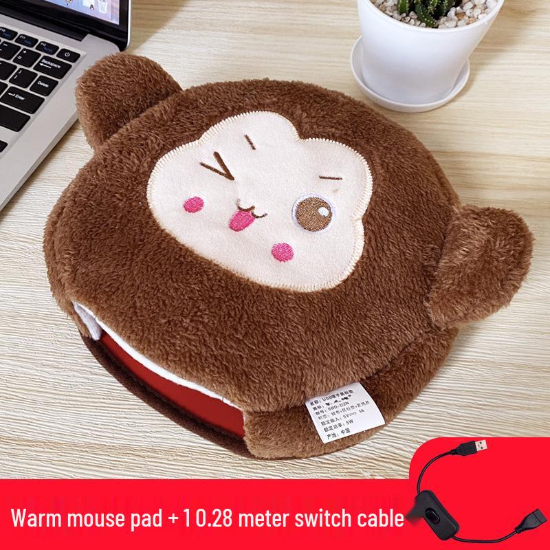 USB Нагреваемый коврик для мыши с поддержкой запястья - Флисовые перчатки-грелки для рук для мужчин