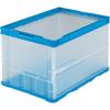 TRUSCO Thin Folding Container 50L Transparent X 5 Storage Case Storage Box TR-O50B-TM [Case Sold]