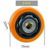 PU Replacement Caster Wheels with Double Bearings Orange Color High Load Capacity Wear Resistance Furniture Wheels