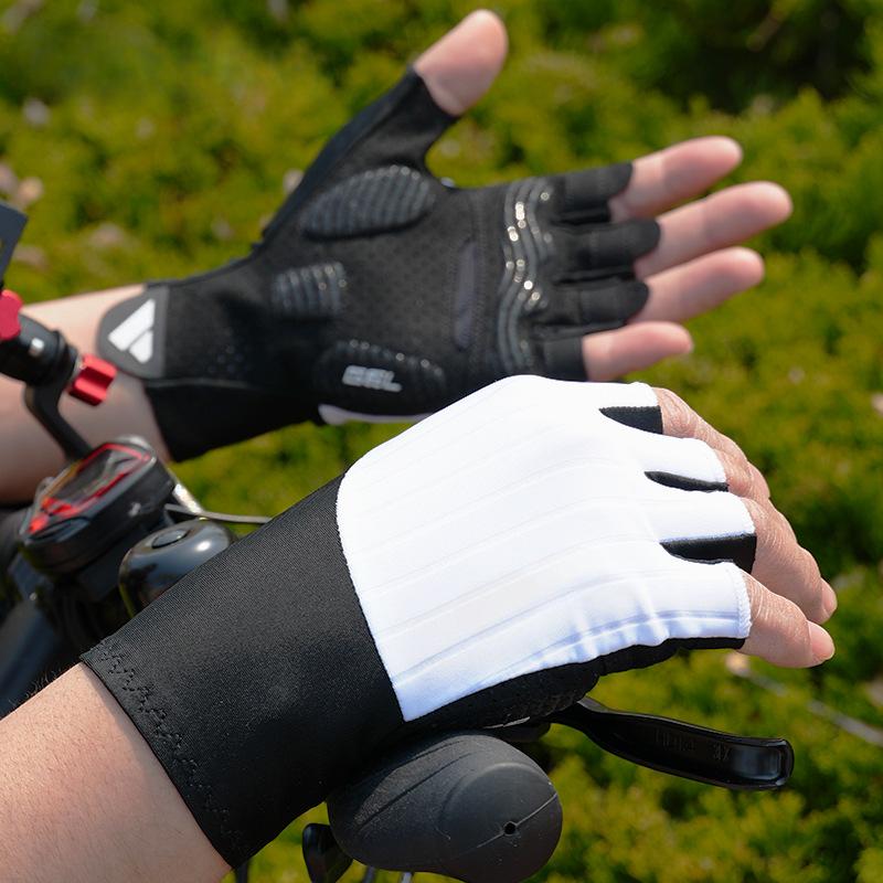 Летние перчатки без пальцев для езды для мужчин и женщин, дышащие, амортизирующие, износостойкие, велосипедные, для фитнеса, для занятий спортом на открытом воздухе