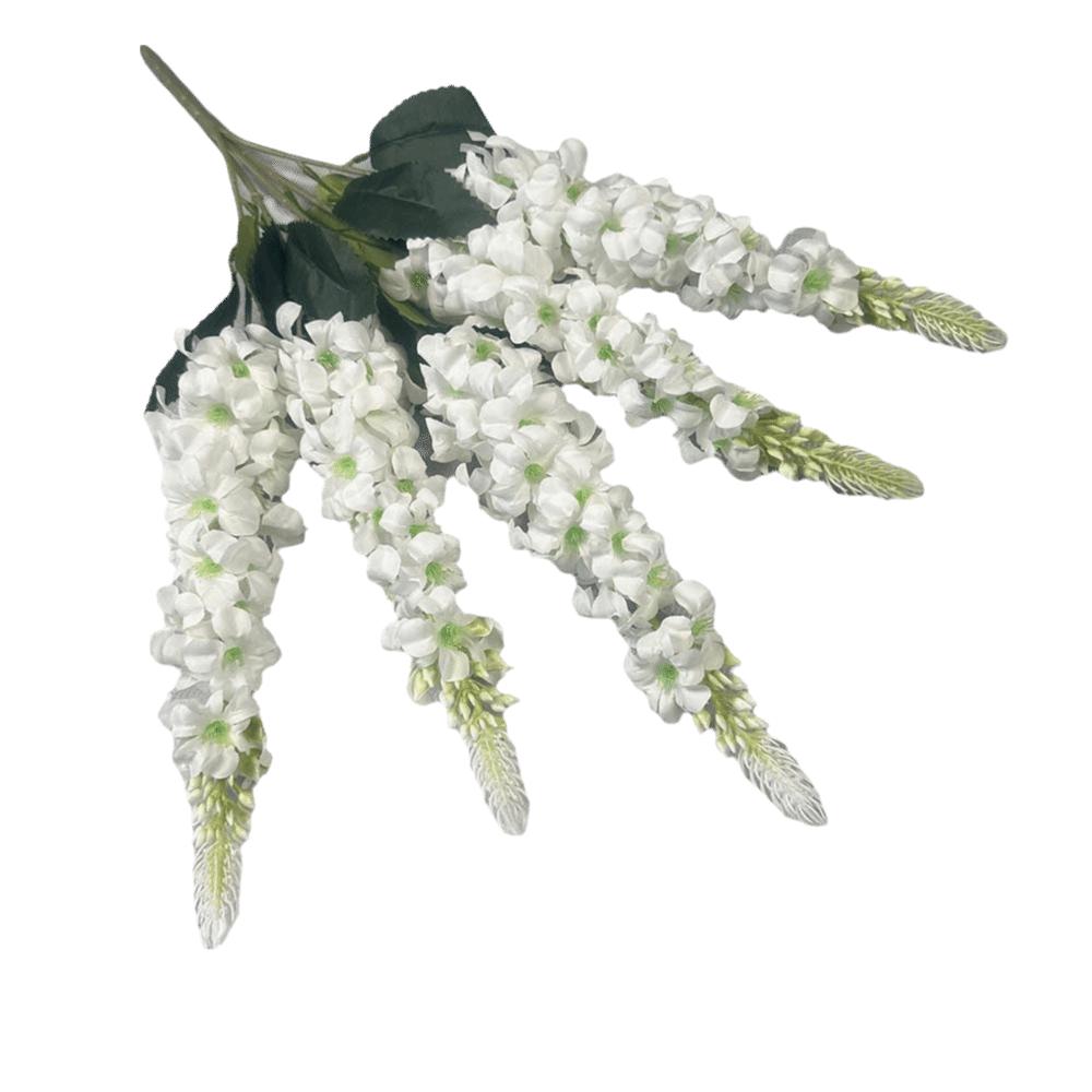 5 Stems Hyacinth Artificial Flowers Multicolor Fake Delphinium Flowers Party Supplies