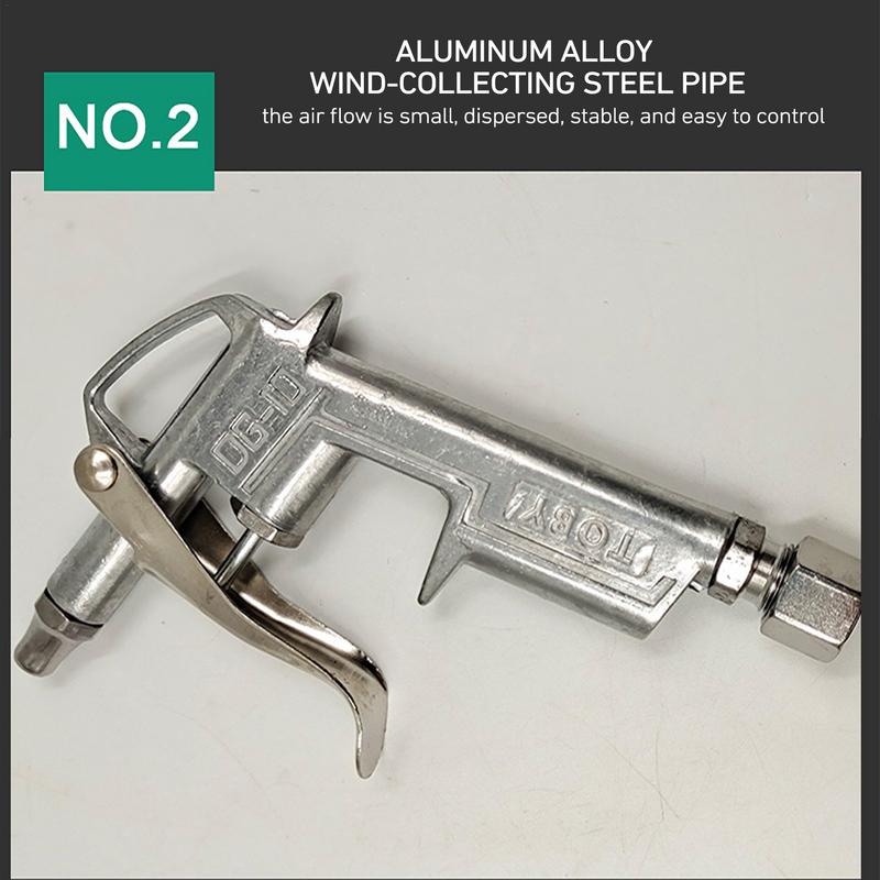 Компрессор воздуходувки Пневматический воздуходувка Сплавный воздушный инструмент с 2 воздушными насадками Очистка пыли Мощные аксессуары для чистки автомобиля