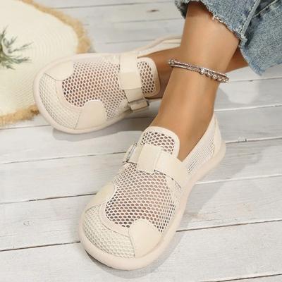 Женская обувь 2025 Горячая распродажа Пряжка на ремне Женские балетки Круглый носок Повседневная Сетка Легкая Удобная Высокое качество Плоская Низкий каблук