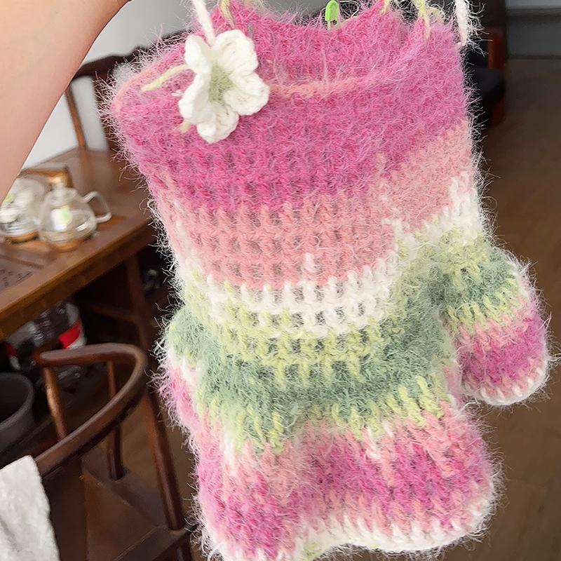 25g Multi-Color Mix Knitting Scarves Mohair Weaving Mixed Yarn DIY Long Wool Yarn Comfortable Knitting Fluffy Multicolor