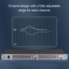 Btuty EQ-215 Dual Channel 15-Band Equalizer 1U Rack Mount 2-channel Stereo Graphic Equalizer