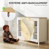 Buffet Salon Storage Cabinet With Double Door Cupboard Two Glass Door Cabinets Two Drawers And Adjustable Shelf Modern Style Dining Room And Kitchen