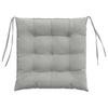 Seat Cushions 4 pcs Light Grey 40 x 40 x 6 cm Microfiber