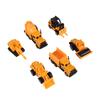 6pcs/set 1:64 Scale Alloy & Plastic Engineering Car Truck Toy Mini Vehicle Model Kids Gift