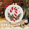 Christmas Embroidery Kit for Beginners And Adults Gnome Xmas Tree House Cross Stitch Kit with Embroidery Hoop Needles And Thread