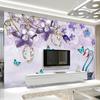 Настенные обои 3d Роскошный лебедь Цветок Ювелирные изделия Настенная живопись Гостиная Телевизор Диван Спальня Домашний декор Обои