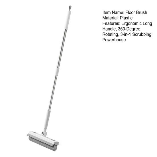 Длинная ручка для щетки для пола, вращающаяся на 360 градусов головка швабры, эргономичный дизайн
