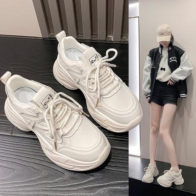 Модные и удобные толстые кроссовки Pops, женские весенние кроссовки для женщин, повседневные кроссовки Hundred, белые