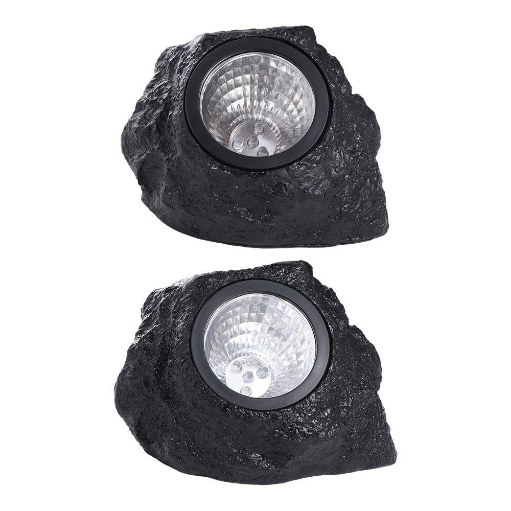 White Light Spotlight Solar Stone Light Simulation Stone Waterproof Solar Rock Lamp LED Energy-Saving Lawn Lamp Courtyard