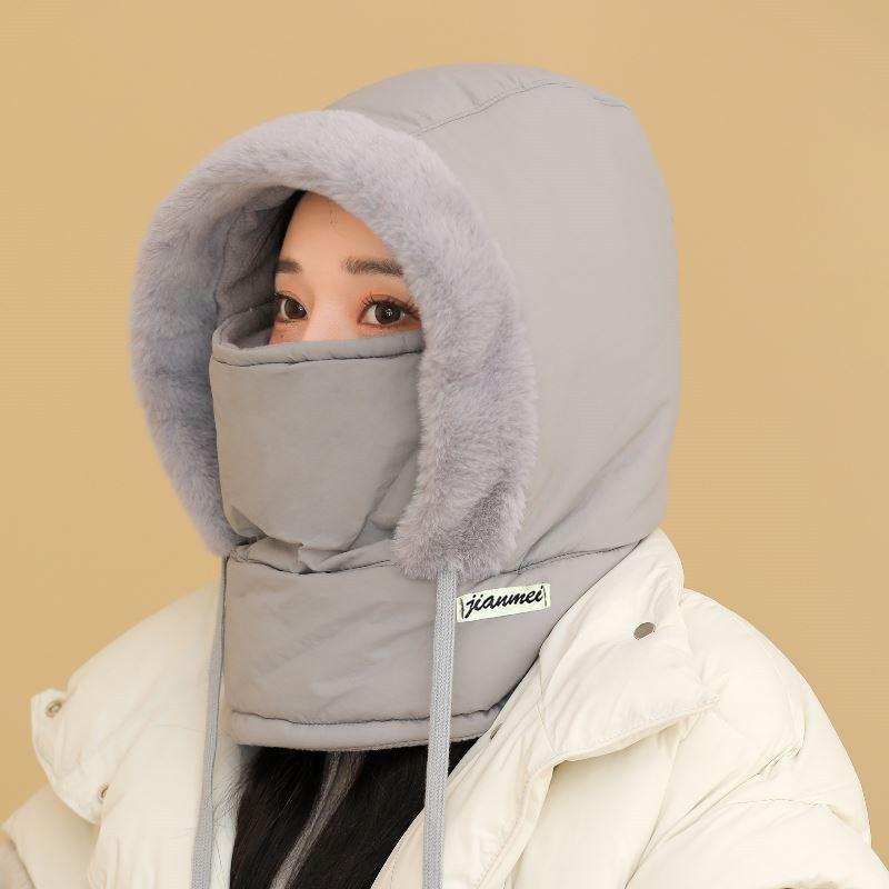 Unisex Winter Lei Feng Hat: Velvet-Lined, Ear-Protecting, Windproof Neck Cap with Cold-Proof Mask for Cycling