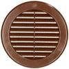 Grille D'aération - KOTARBAU - Ronde - Fi 125 Mm - Marron - Avec Moustiquaire