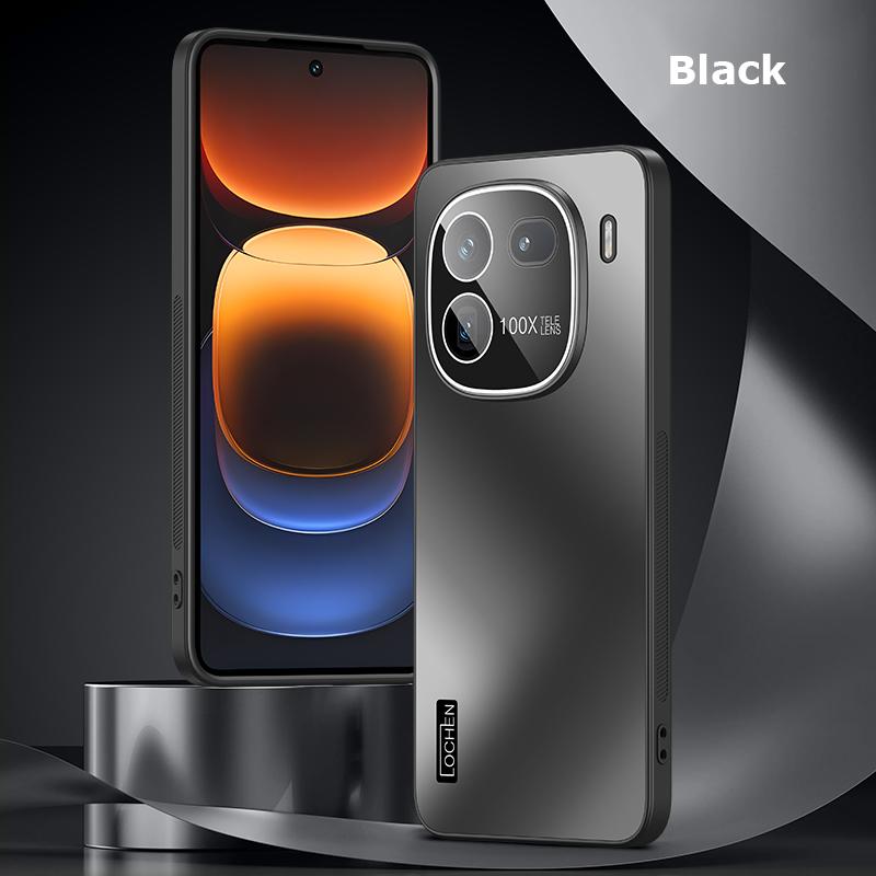 Для vivo iQOO 12 Pro Dazzle Plating Корпус ПК Камера Полное покрытие с пленкой для объектива Супер против падения Силикагель Край Противоскользящий чехол Защитный чехол