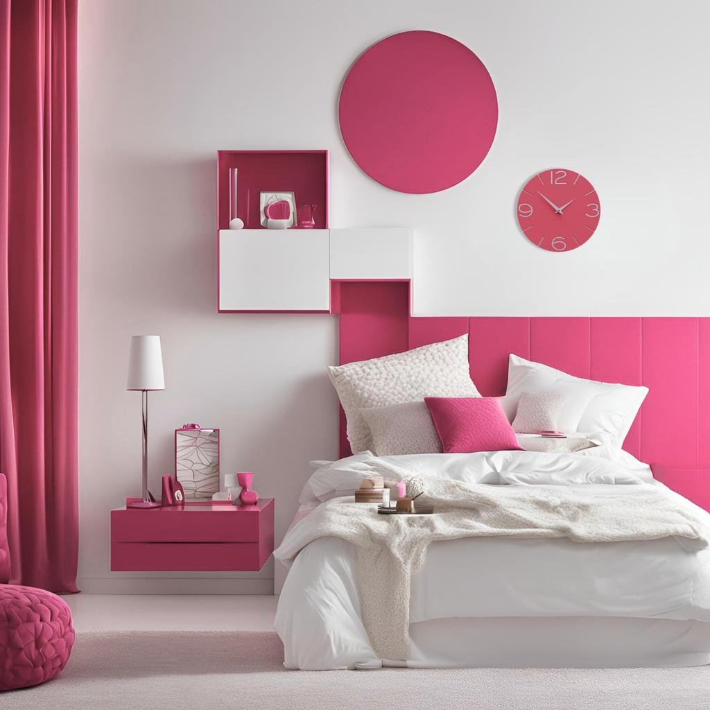 CalleaDesign SMILE Настенные часы Фуксия Алюминий