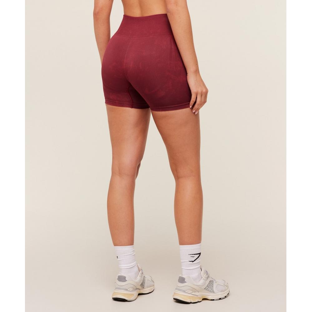 Gymshark Повседневные бесшовные стираные шорты 2.0 Красная стирка B6b8w Rccj