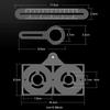 Многофункциональная линейка из алюминиевого сплава 6/12 сложений, угломер, универсальная угловая линейка, металлический локатор-кондуктор для сверления, 6/12 сложений