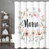 Mother's Day Pink Floral Shower Curtain, Bathroom Decorative Shower Curtain, Waterproof Shower Curtain with Hooks