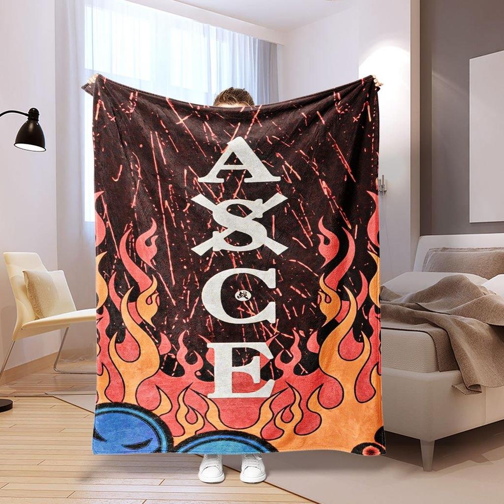 Flame ASCE Attractive Wind Pattern Flannel Printed Blanket Suitable for All Seasons Suitable for Living Room Office Sofa Travel