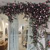 Artificial Rose Vine for Outdoor Decor - Hanging, Shading & Balcony Beautification