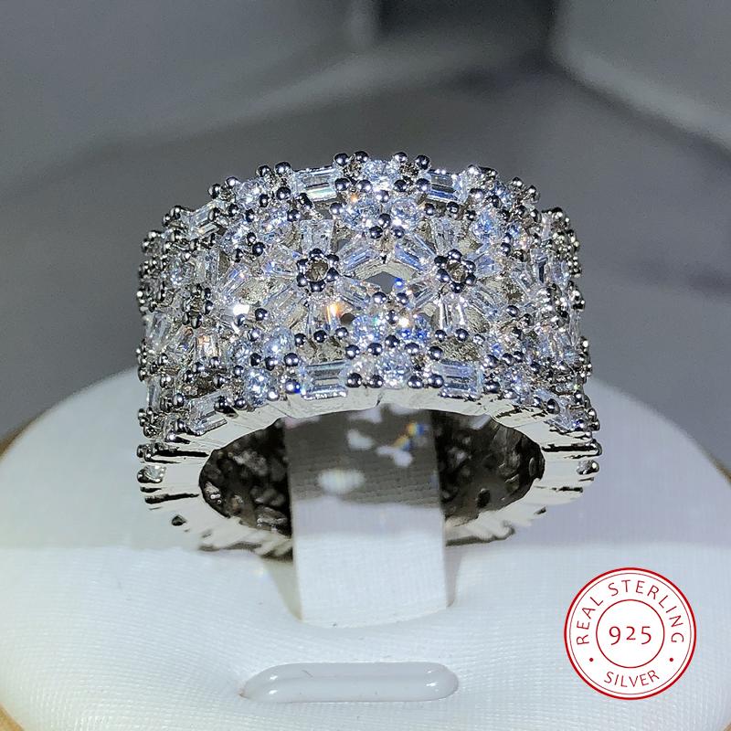 Элегантное женское кольцо из стерлингового серебра с большим цирконом в форме капли воды, кольца на пальцы для женщин, обещание любви, подарки на День святого Валентина