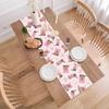 Coquette Bow Cowgirl Table Runner Western Wild West Pink Bowknot Boots Birthday Party Decoration Baby Shower Dining Room Home Kitchen Table Decor