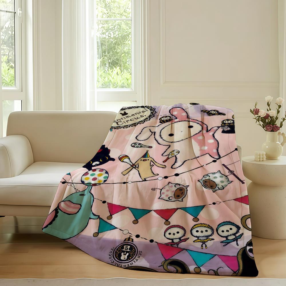 Cartoon cute S-SentiMental C-Circus Blanket For Sofa Office Bed Plane Travel Sleep Read Relax Camping Soft And Warm