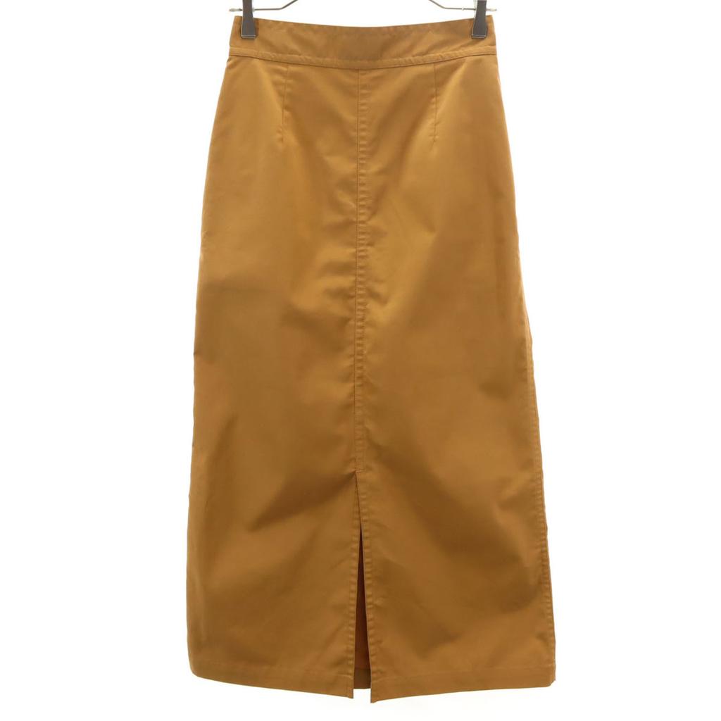 Ships Long Length Tight Skirt 38 Camel Women Used